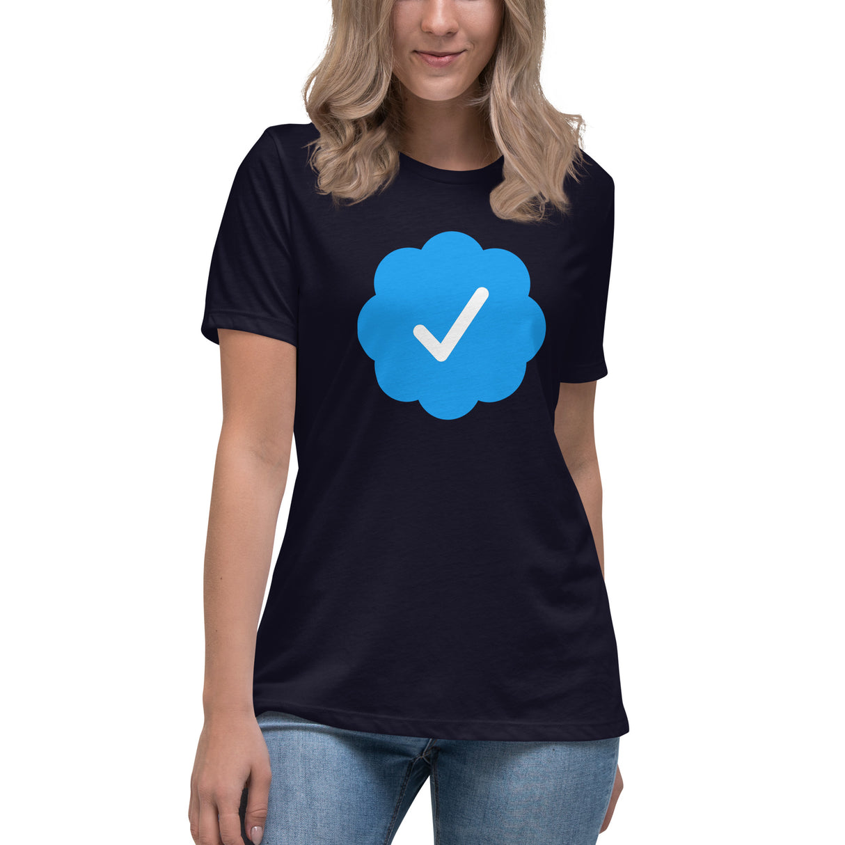 Blue Check Verified Women's Shirt