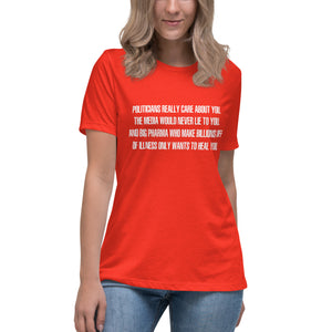 Politicians Really Care About You Women's Shirt - Libertarian Country